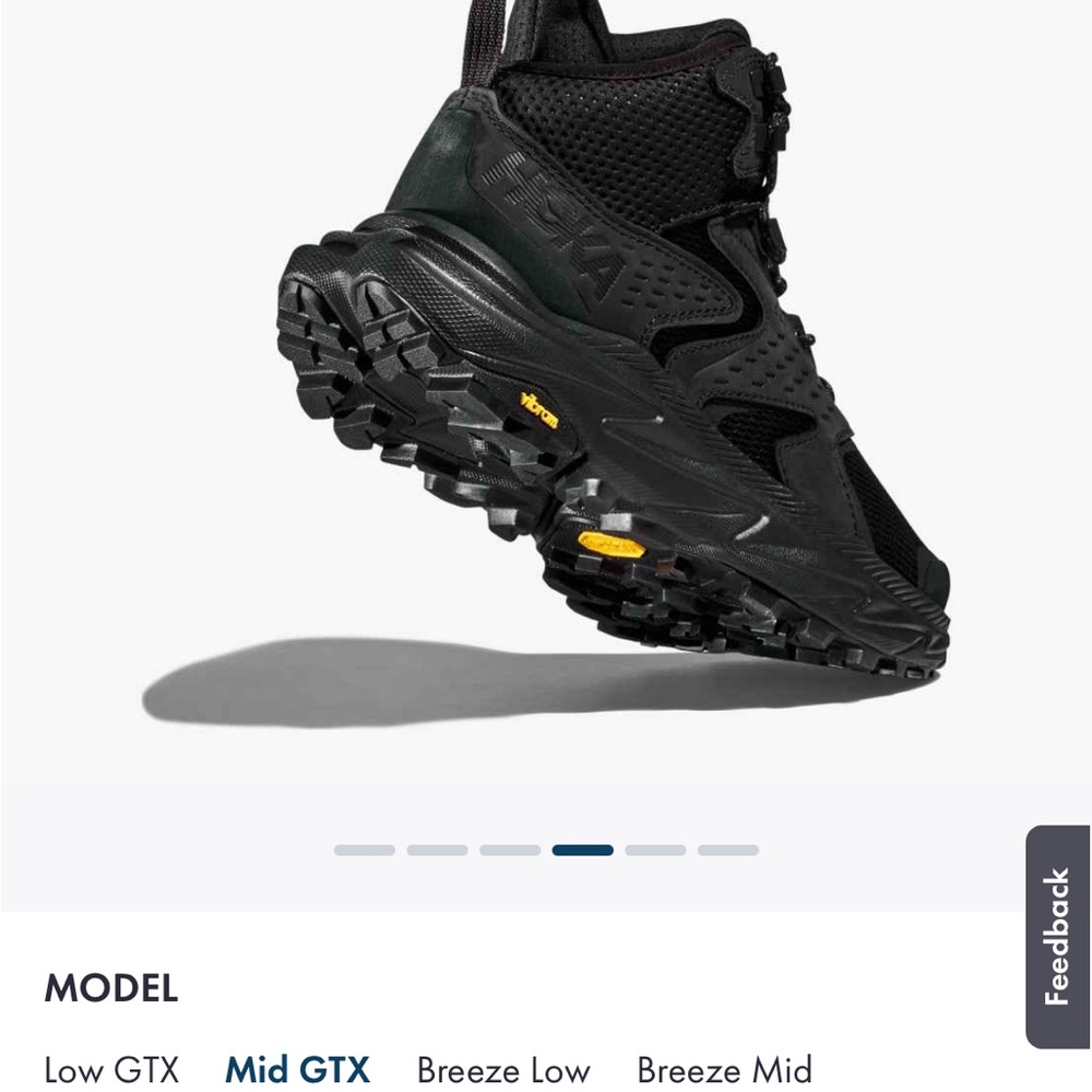 Hoka Black Mid GTX Athletic Shoes